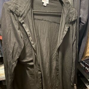 LuLaRoe Black Button-Up Shirt